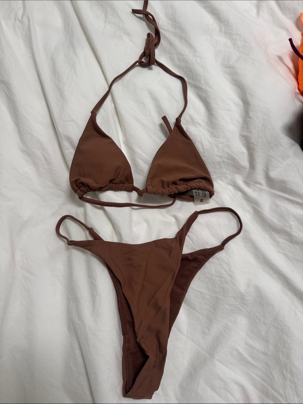 Brown Triangle Bikini Set - Women Swim
